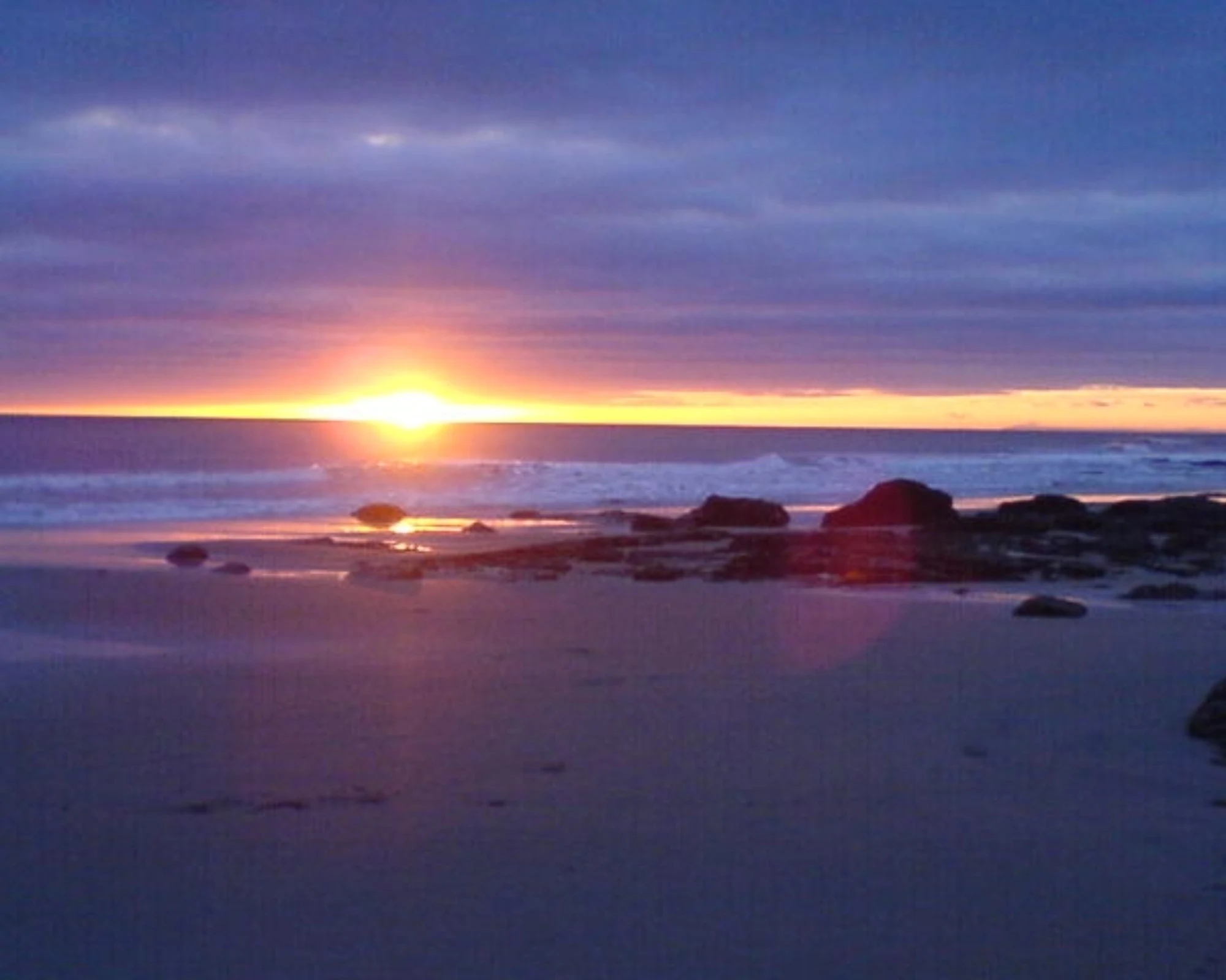 The sun setting off the North East coast.